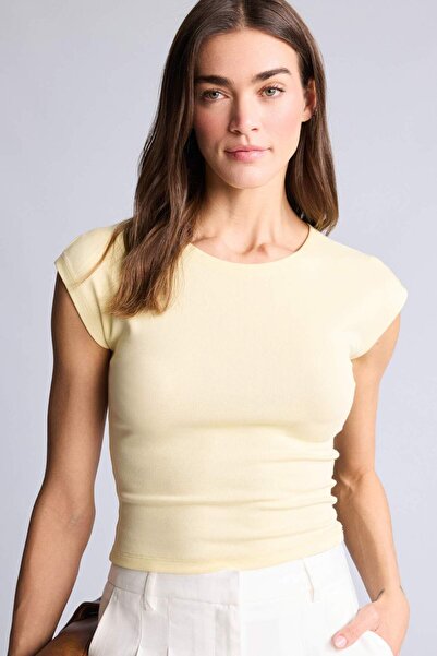 DeFacto Μπλουζάκι με κοντό μανίκι Slim Fit Crew Neck Basic Plain Modal F0685A...