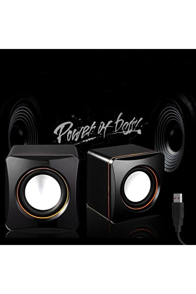 wiks USB Mini Masaüstü Hoparlör 1+1 Set | Güçlü Stereo Ses | Bilgisayar Lapto...