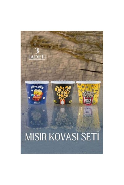 St Morritz Patlamış Mısır Kovası 2'li Set, Lezzetli ve Pratik Atıştırmalık Keyfi