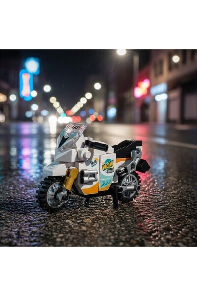 NW NessiWorld Lz-8624 Motorcycle 120 Pieces Block Toy Mini Bag
