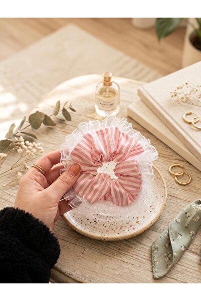 Kokoş Pink and white striped detail elastic buckle pinterest model