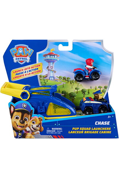 Spinmaster Paw Patrol - Set lansator Pup Squad cu două mini-vehicule (articol...