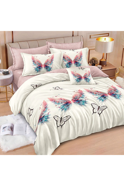 OEM Duvet Cover Set for double bed 2 people, JHN, from Finet, 6 pieces, AURA-...