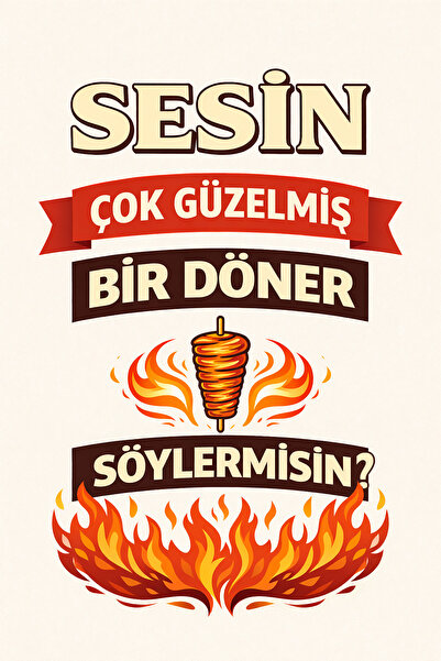HAYAL ODASI STORE Sesin Çok Güzelmiş Bir Döner Söyler Misin? mdf Mutfak cafe ...