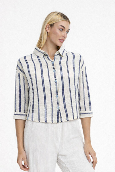 Heaven Ephesus Πουκάμισο Κροπ Μουσελίνας - Γυναικείο Πουκάμισο Κροπ -1225