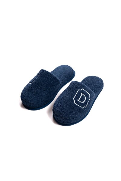 Ender Home Παντόφλες μπάνιου και σπιτιού με κεντημένο γράμμα D – 100% βαμβακε...