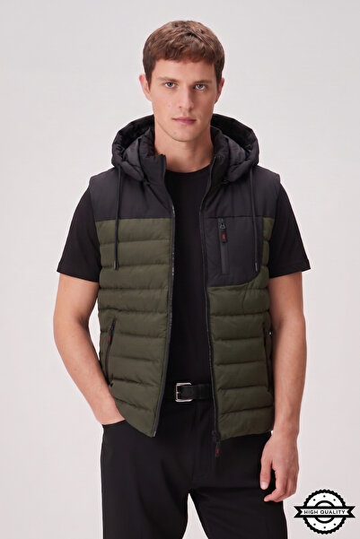 KOCCİ BUTİK New season comfortable fit detachable hooded stand collar water a...