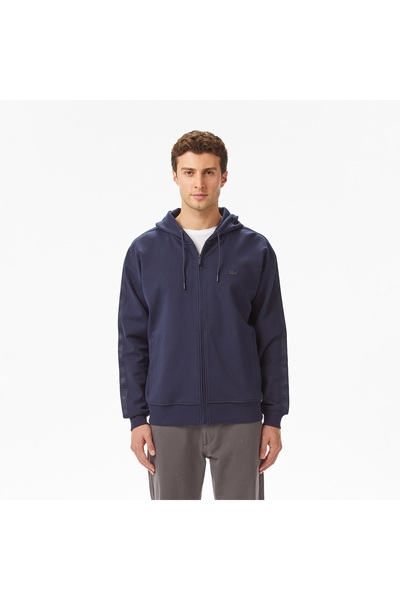 Lacoste Erkek Relaxed Fit Kapüşonlu Lacivert Sweatshirt