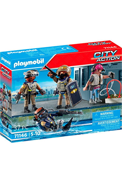 Playmobil 71146 City Action SWAT Figure Set, Construction Toy