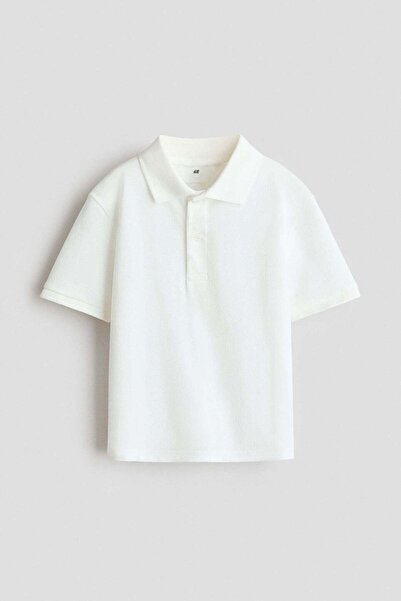 H&M Embroidered-motif piqué polo shirt