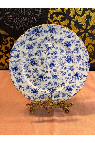 Vintage Royal Winton Julia İngiliz Porselen Çiçek Desenli Servis Tabağı 27 cm