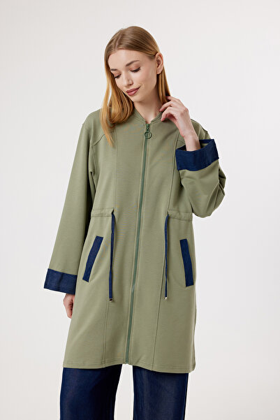 Suede Style 6366 - Άνετο μακρύ τουνίκ με τσέπες με φερμουάρ, διακοσμημένο με ...