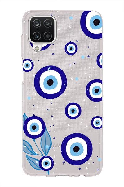 FLAMENKO Samsung Galaxy A22 / M22 / M32 Compatible Night Evil Eye Pattern Tra...
