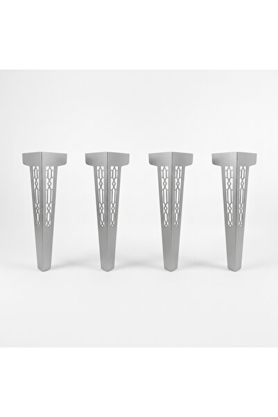 UYART HOME Uyart S4 Orion Grey Metal Table Leg – Geometric Patterned Design –...