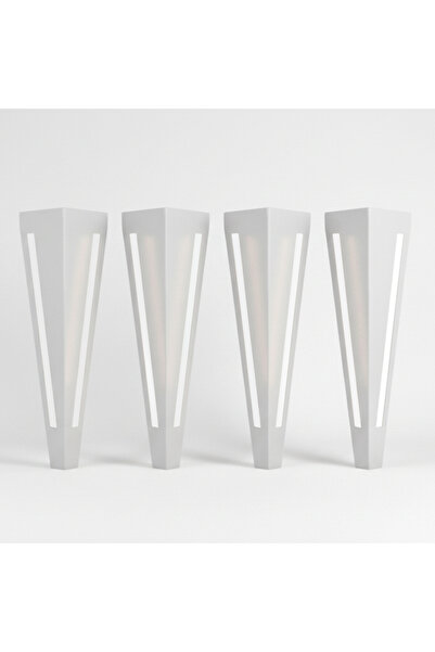 UYART HOME UYART S10 Blade - قاعدة طاولة معدنية بيضاء - تصميم مخطط عصري - 72 سم
