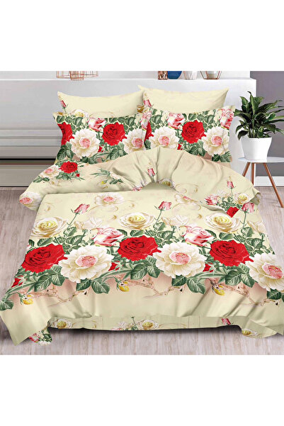 OEM Lenjerie de pat pentru pat dublu 2 persoane, JHN, din Finet, 4 piese, AUR...