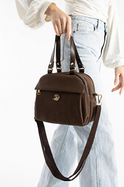 MILANOFOX Γυναικεία δερμάτινη τσάντα Buzzy με πολλαπλές θήκες, λουράκι και φε...