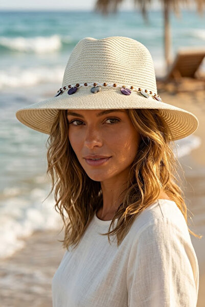 Ritagarcia Γυναικείο καπέλο Bohemian Straw Fedora - Καλοκαιρινό καπέλο παραλί...