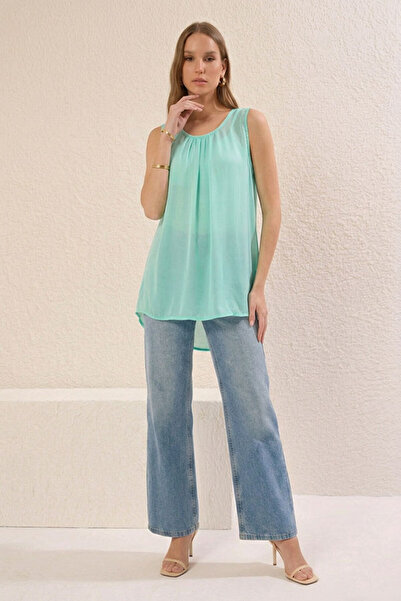 dorbe lightweight women’s pleated chiffon sleeveless layered tank top blouse