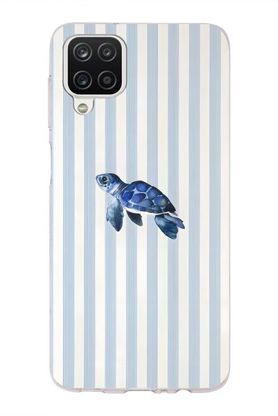FLAMENKO Samsung Galaxy A22 / M22 / M32 Compatible Sea Turtle Pattern Transpa...