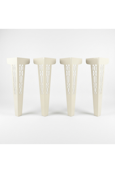 UYART HOME Uyart S4 Orion Beige Metal Table Leg – Geometric Patterned Design ...