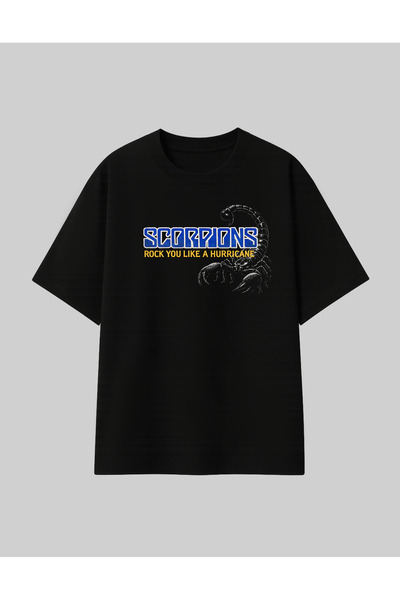 RF Studio Scorpions Concert Tour Printed 100% Cotton Unisex Oversize Rock T-Shirt T-Shirt