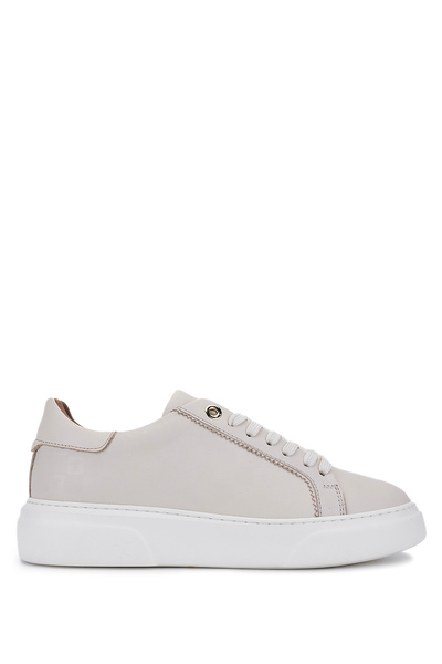 Tamer Tanca Kadın Hakiki Deri Bej Sneakers & Spor Ayakkabı