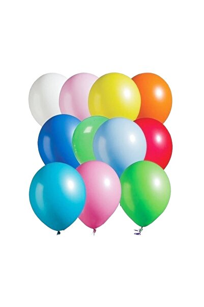 tüftürük 12'' Balloons, Pack of 100, Mixed Colors, 10 Packs