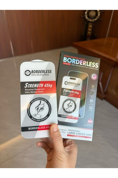 WFC Iphone 17 promax ekran koruyucu 45 kg dayanikli full lazer kesim cam