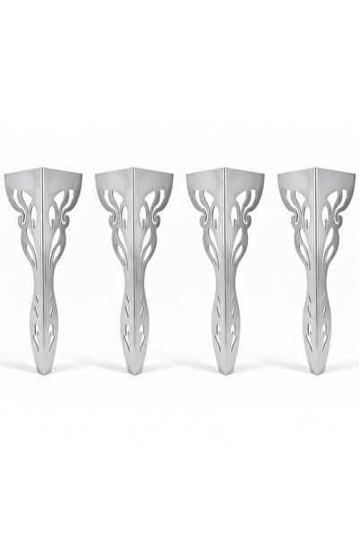 UYART HOME Uyart S8 Flame Gray Metal Table Leg – Decorative Flame Patterned D...