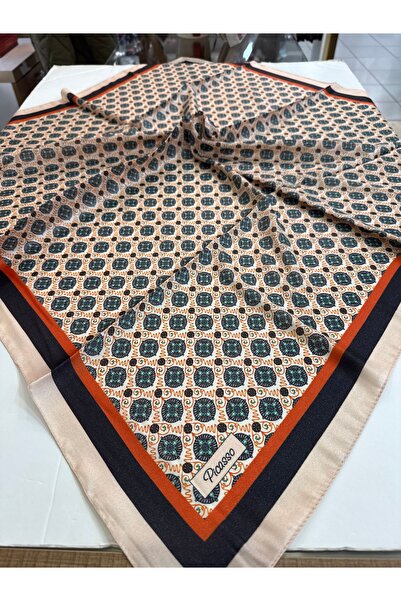 Picasso ZARİF GEOMETRİK ÇİÇEK DESENLİ KRİSTAL EŞARP