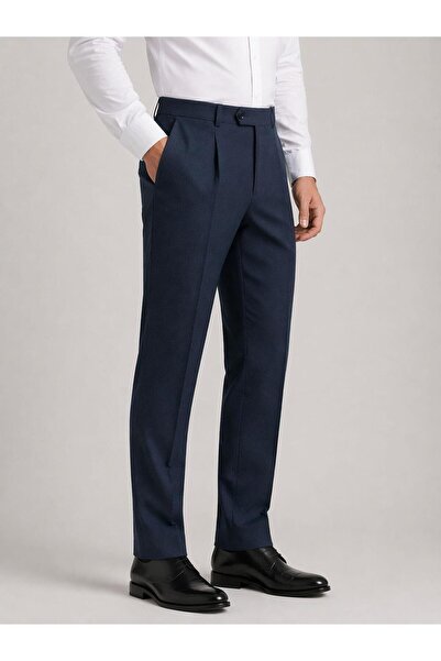 CLASSİCS MEN Ανδρικό υφασμάτινο παντελόνι Ricati με κανονική εφαρμογή και πιέ...