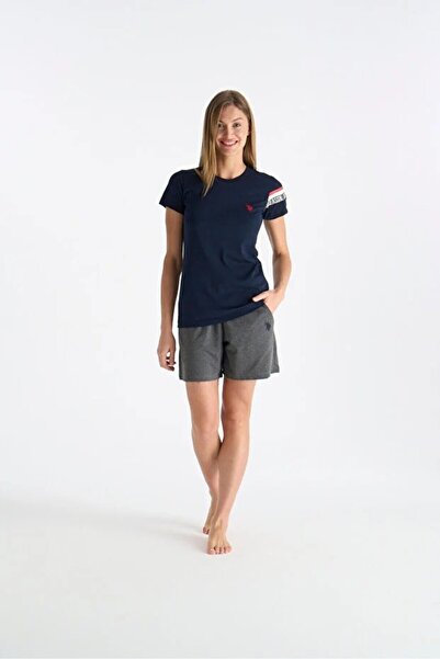 U.S. Polo Assn. Γυναικείο Σετ Μπλουζάκι και Σορτς με Τσέπες