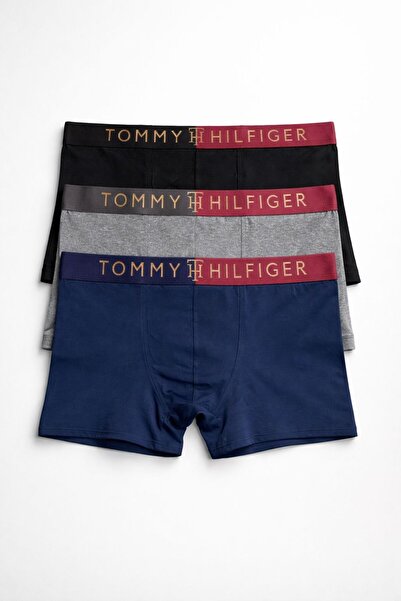 Tommy Ανδρικά μποξεράκια 3 ζευγάρια με λάστιχο στη μέση