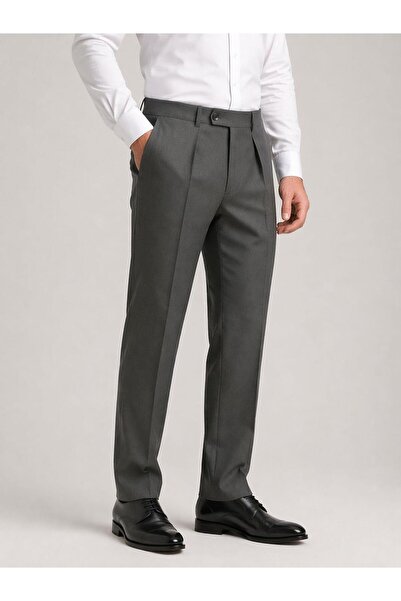 CLASSİCS MEN Ανδρικό υφασμάτινο παντελόνι Ricati με κανονική εφαρμογή και πιέ...