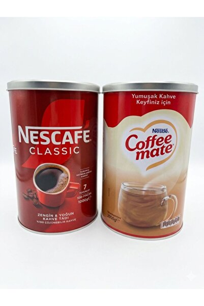 Nescafe Classic 1000gr Teneke Kahve + Coffee Mate 2kg Teneke