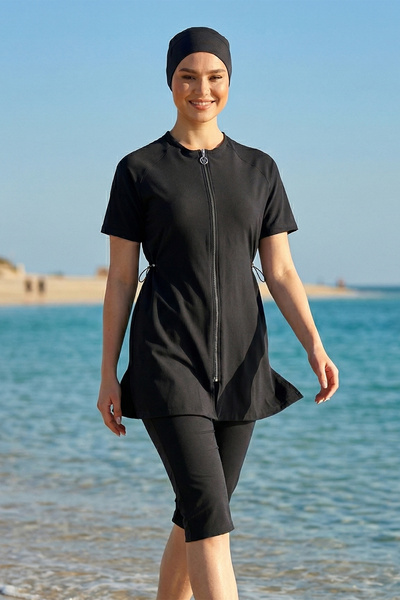 Haliç Mayo Νεανικό αθλητικό μαγιό λύκρα με κοντό μανίκι και μισοκαλυμμένο χιτ...