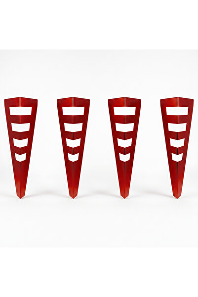 UYART HOME Uyart S13 Titanium Red Metal Table Leg – Geometric Layered Design ...