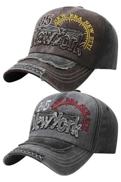 Mood Agenda Unisex Vintage 85 New York Κεντημένο Ρυθμιζόμενο Καπέλο Μπέιζμπολ...