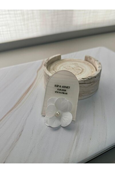 HSGİFTANDMORE Ortancalı Pencere Pleksi Magnet Söz Nişan Nikah Hediyesi 10 Adet