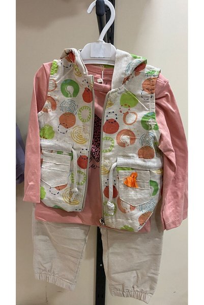 berkMICIRIK Bebek Çocuk Kapüşonlu Keten Gömlek Pantolon Sweatshirt 3'lü Takım