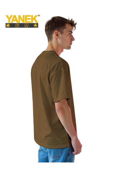 YANEK Oversized T-Shirt for Men – Relaxed Fit Cotton Tee, Streetwear Casual Graphic Shirt