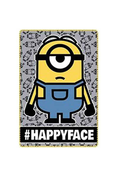Minions Pătură din fleece polar MonOeil 100x150 cm Gri