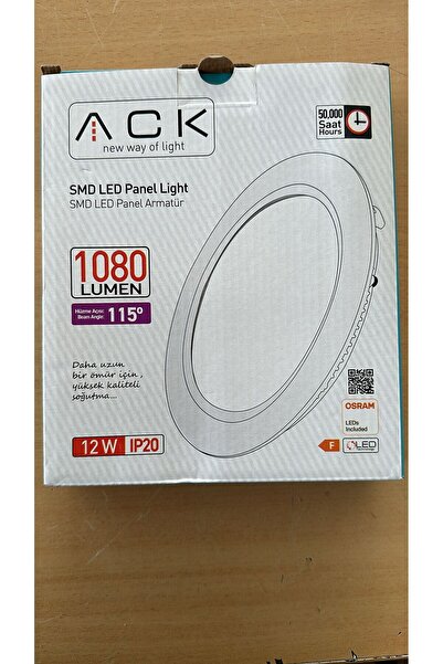 ACK 10 ADET 12W BEYAZ IŞIK(KALİTELİ) 6500K MT MÜHENDİSLİK