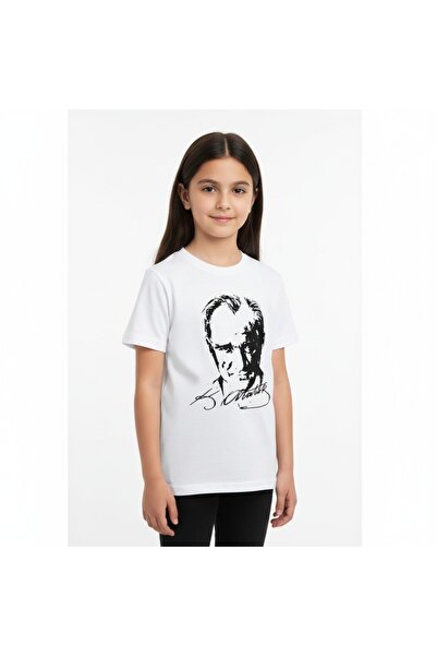 westicgiyim Παιδικό μπλουζάκι με στάμπα Ataturk Unisex Βαμβακερό κοντομάνικο ...