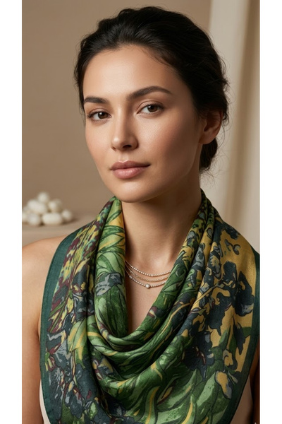 Dervişan İpekçilik %100 Saf Hatay İpeği Fular 50x180 cm