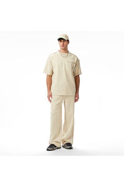 Lacoste x House of SuperStep Relaxed Fit Erkek Bej Eşofman Altı