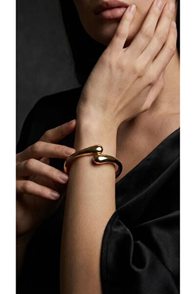 LİYONA JEWELLERY İnce Damla Tasarımlı Kelepçe Bilezik