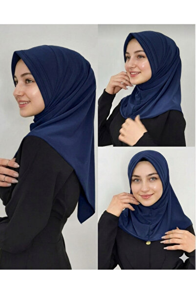 AHRAR tesettür Takmatik tesettür hazır hijab eşarp lacivert