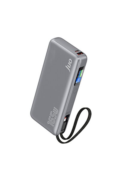 Juo 20000mAh 165W LED Ekranlı Type-C Kablolu Powerbank USB-A + USB-C Macbook ...
